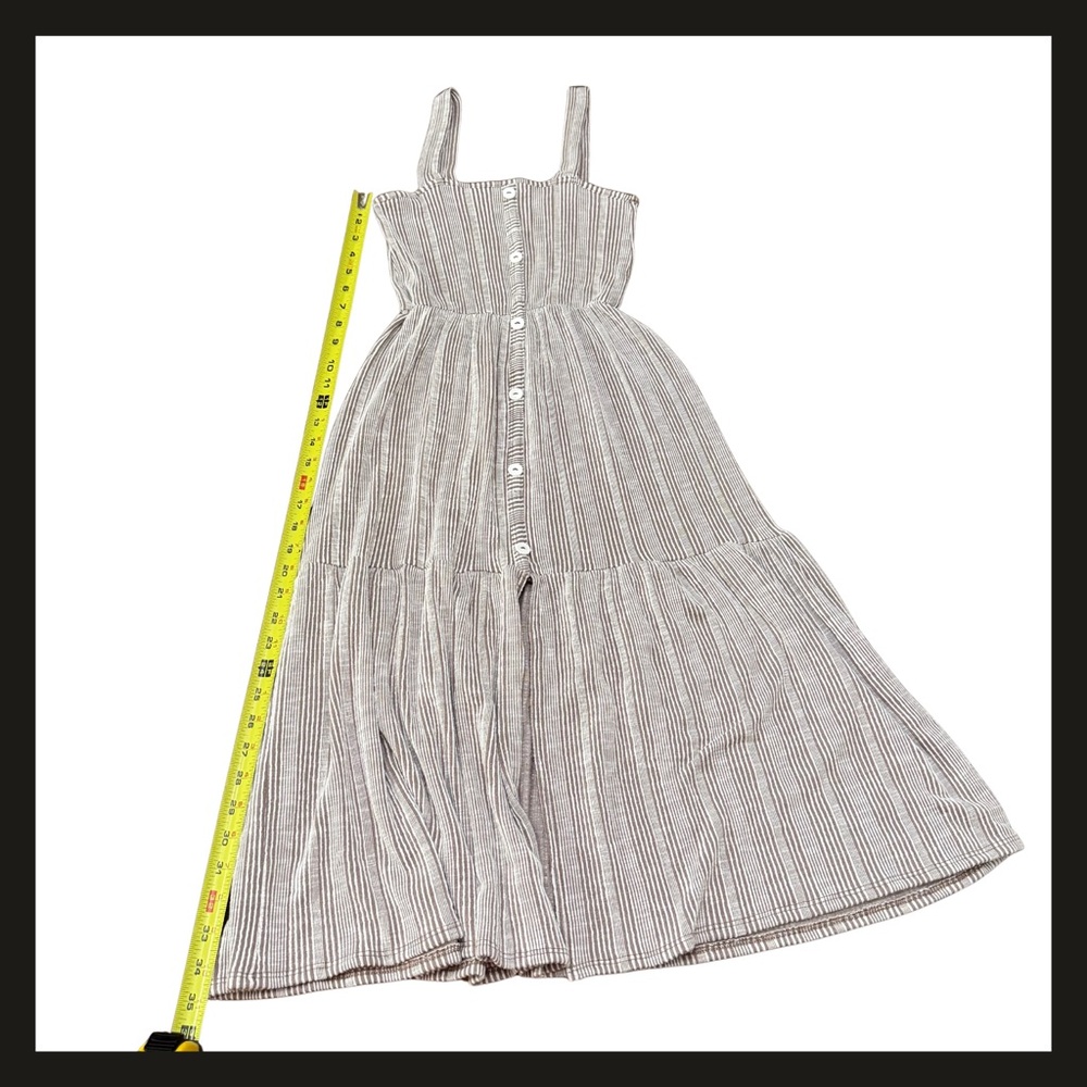 Caution to the Wind Striped Button Front Tiered Midi Sundress Women’s Small EUC - Picture 5 of 11